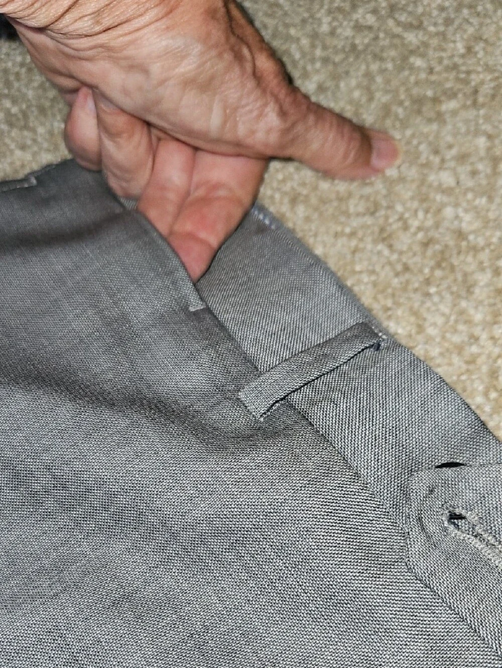 Tommy Hilfiger Size W36xL34 Men's Light Grey Dress Pants